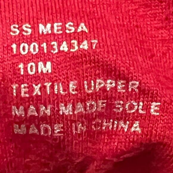 Mens SUN + STONE Mesa Red Patchwork High Top Sneakers / Size 10 Medium - Picture 8 of 9